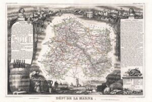 Carte du département de la Marne 1852