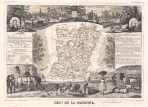 Carte du département de la Mayenne 1852