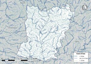 Carte hydrographique de la Mayenne