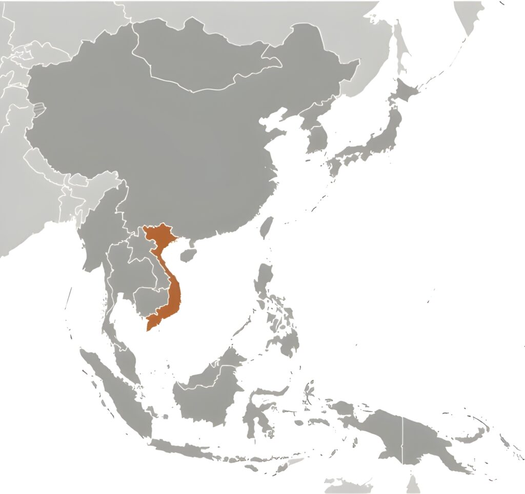 Carte de localisation du Viêt Nam