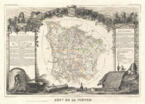 Carte du département de la Nièvre 1852