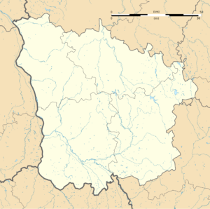 Carte vierge de la Nièvre