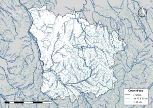 Carte hydrographique de la Nièvre