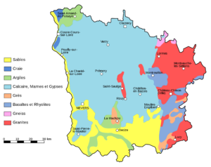 Carte géologique du département de la Nièvre