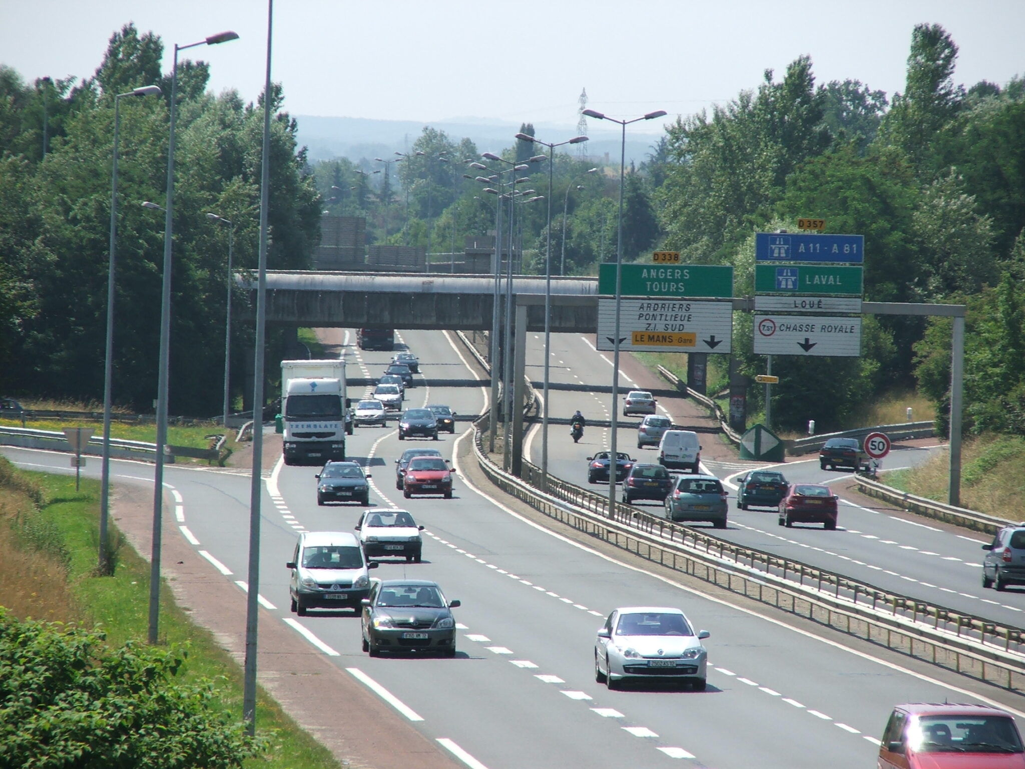 Carte routière de la Sarthe