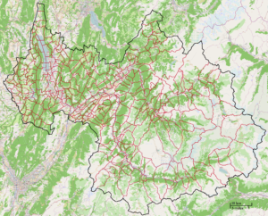 Carte des communes du département de la Savoie
