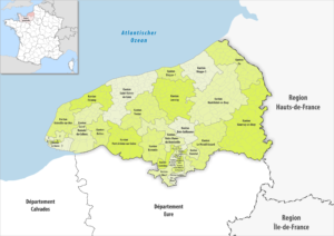 Carte des cantons du département de la Seine-Maritime