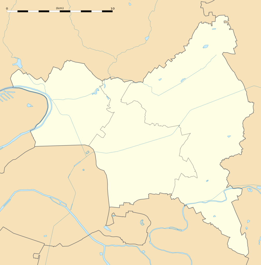 Carte vierge du département de la Seine-Saint-Denis.