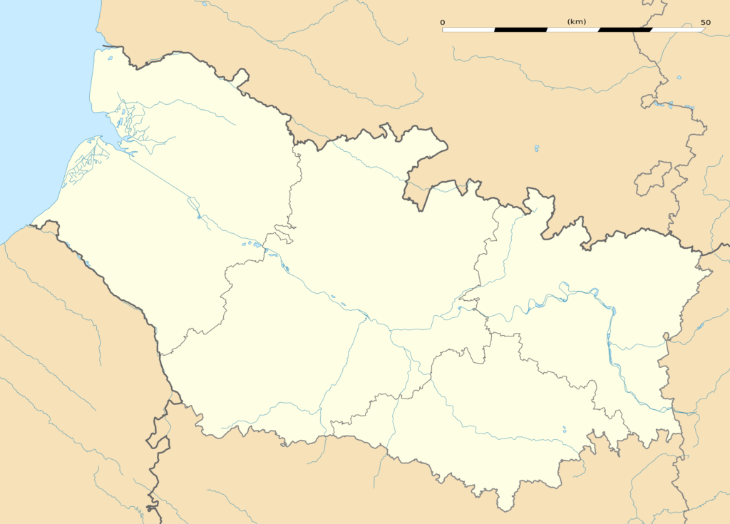 Carte vierge du département de la Somme.