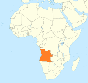 Carte de localisation de l’Angola en Afrique.