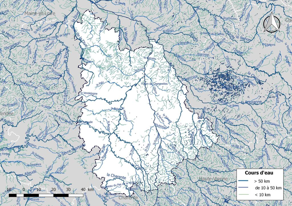 Carte hydrographique de la Vienne.