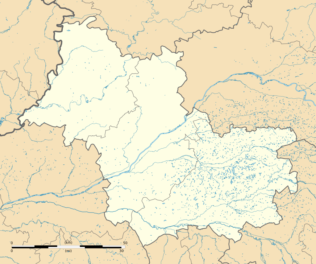 Carte administrative vierge du département de Loir-et-Cher.