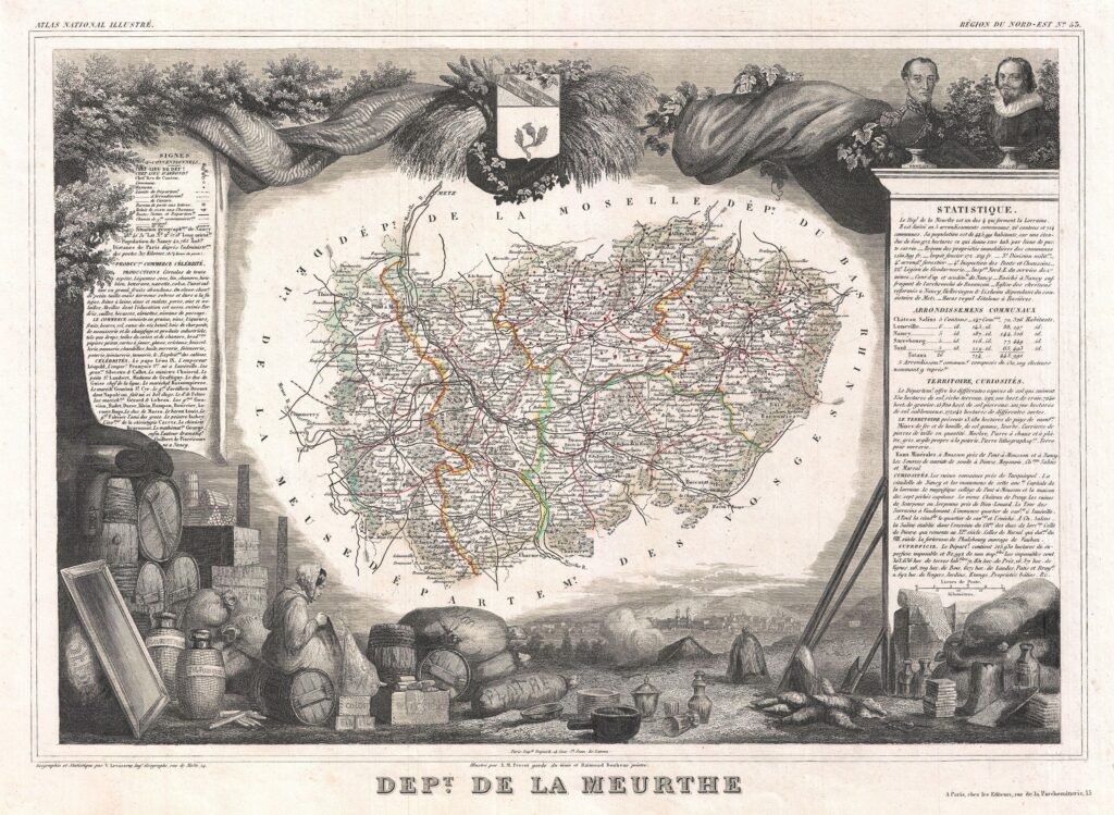Carte du département de la Meurthe.