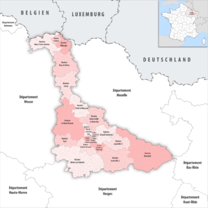 Carte des cantons du département de Meurthe-et-Moselle