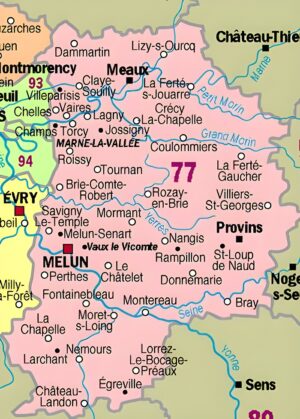 Carte des principales communes de Seine-et-Marne