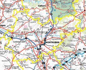 Carte routière de Tarn-et-Garonne