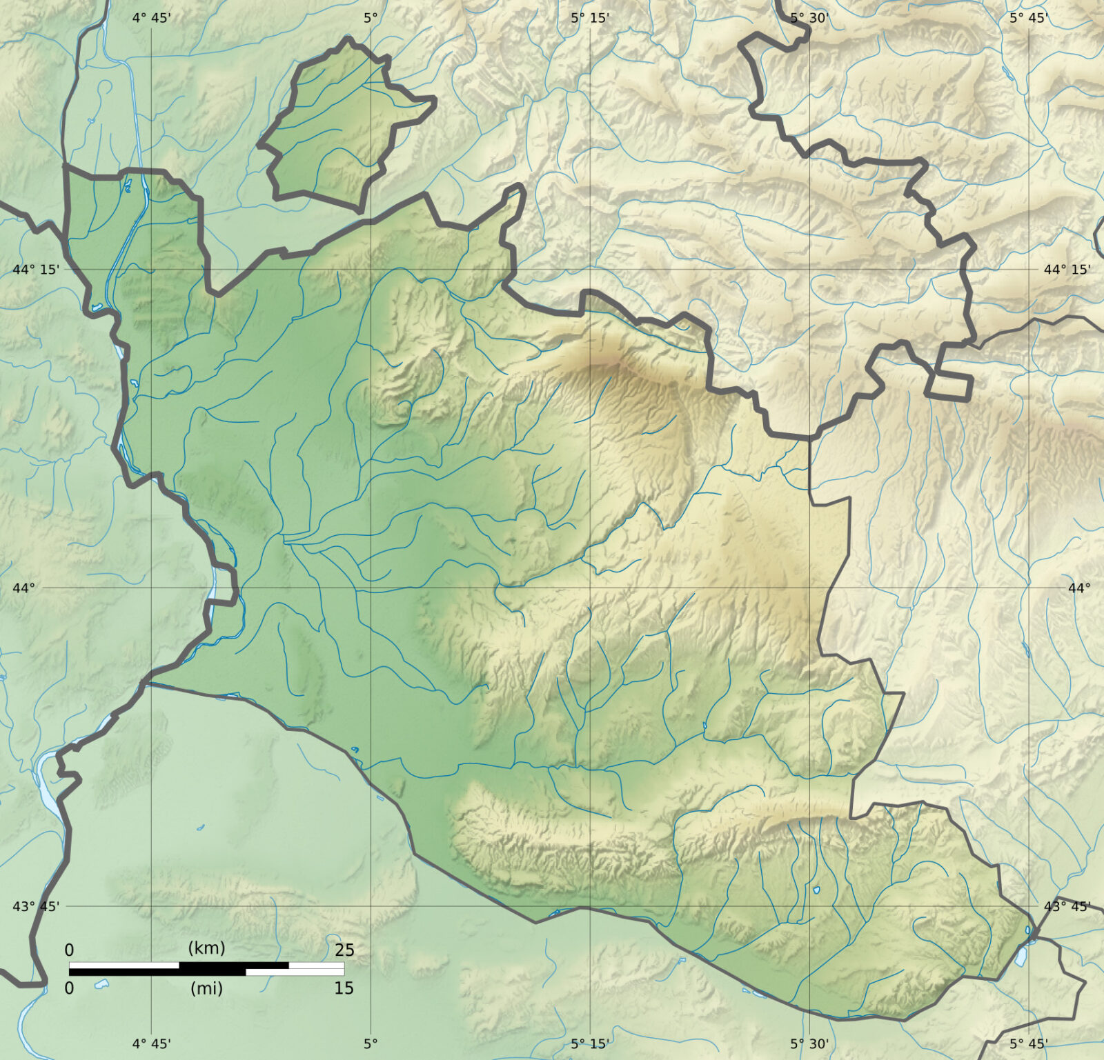 Carte Vierge De Vaucluse