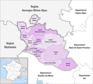 Carte des cantons du département de Vaucluse