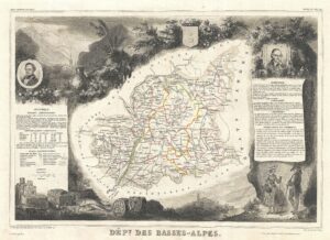 Carte du département des Basses-Alpes 1852