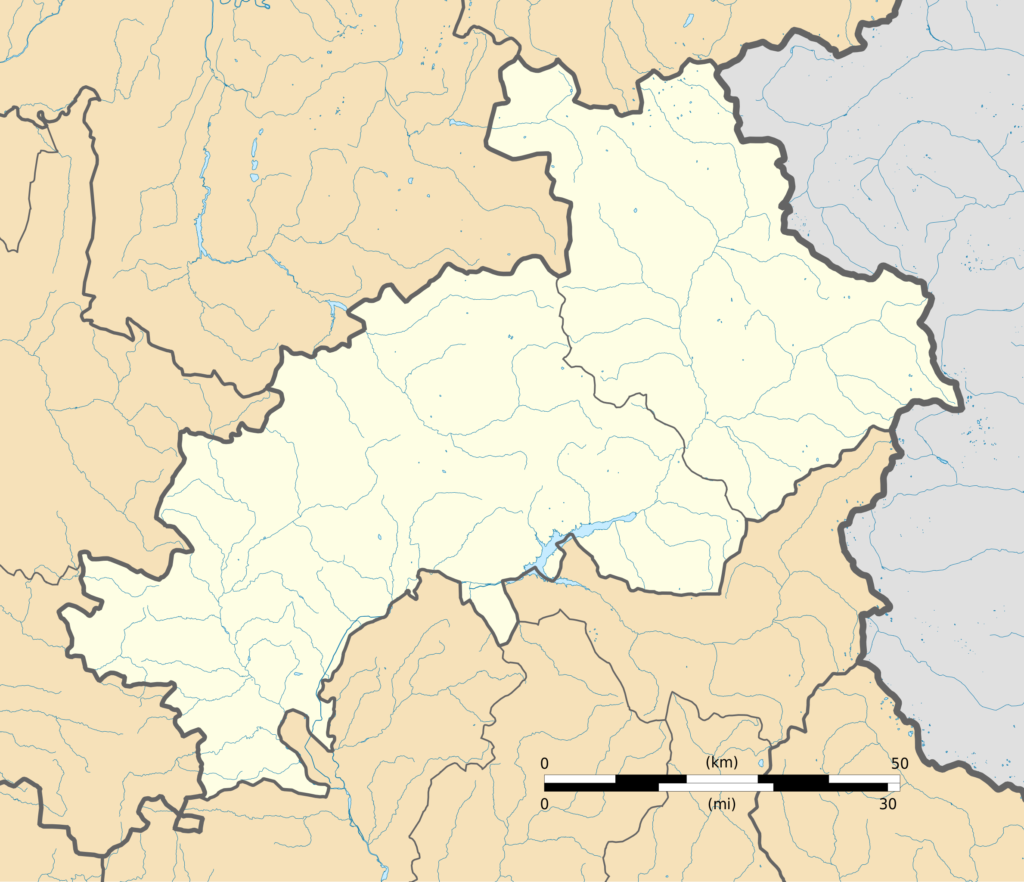 Carte administrative vierge du département des Hautes-Alpes.