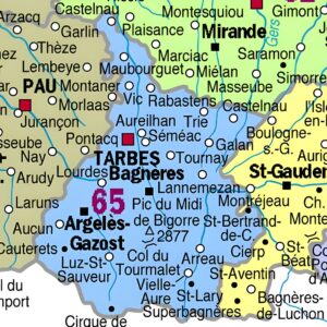 Carte des principales communes des Hautes-Pyrénées