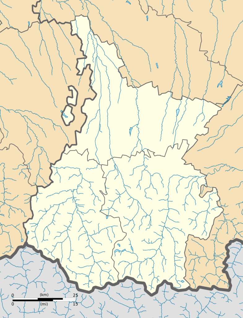 Carte vierge du département des Hautes-Pyrénées.