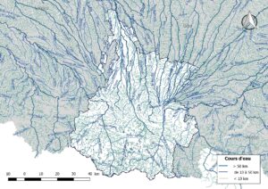 Carte hydrographique des Hautes-Pyrénées