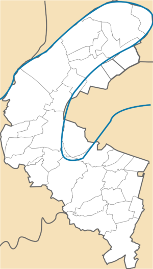 Carte vierge des Hauts-de-Seine