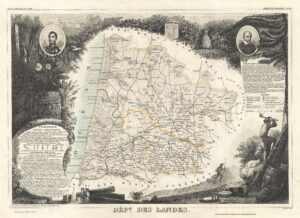 Carte du département des Landes 1852