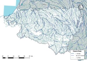 Carte hydrographique des Pyrénées-Atlantiques