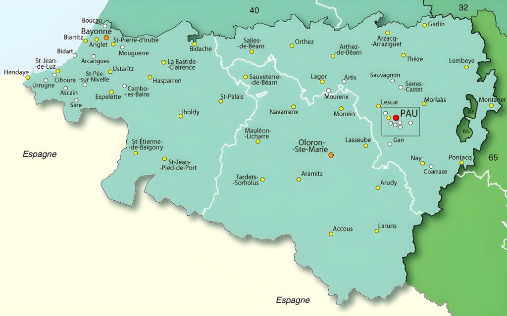 Carte Des Pyrenees Atlantiques