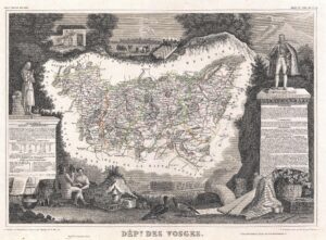Carte du département des Vosges 1852