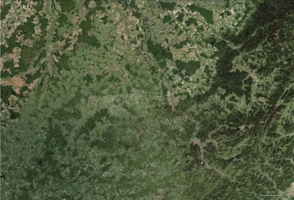 Image satellite du département des Vosges.