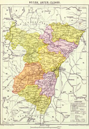 Carte de la Basse-Alsace 1890