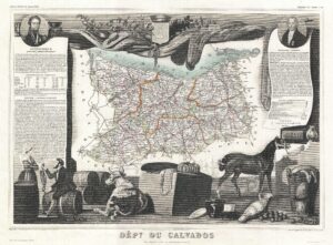 Carte du département du Calvados 1852