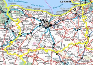 Carte routière du Calvados
