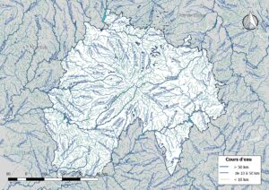 Carte hydrographique du Cantal