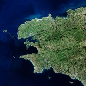 Image satellite du département du Finistère