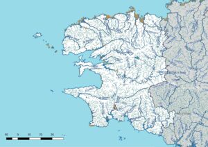 Carte hydrographique du Finistère