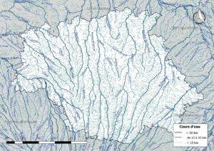 Carte hydrographique du Gers