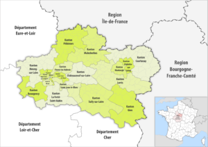 Carte des cantons du département du Loiret