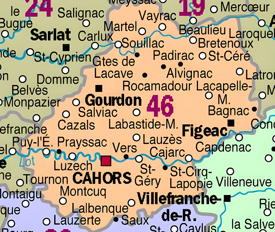 Carte Des Principales Communes Du Lot Carte Des Principales Communes Du Lot