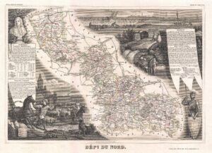 Carte du département du Nord 1852