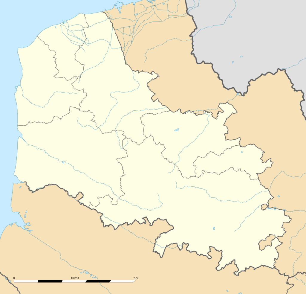 Carte vierge du département du Pas-de-Calais