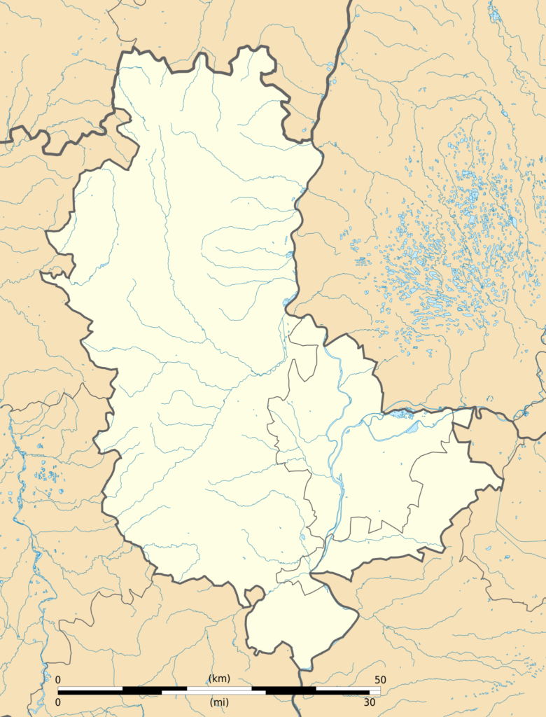 Carte vierge du département du Rhône.