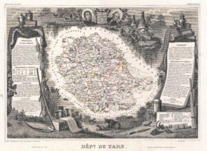 Carte du département du Tarn 1852