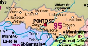 Carte des principales communes du Val-d’Oise