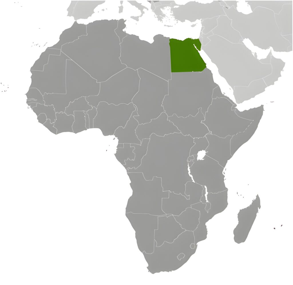 Carte de localisation de l'Égypte