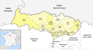Carte des cantons du département du Val-d’Oise