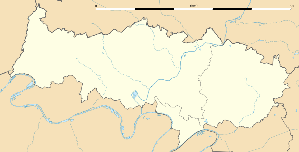 Carte vierge du département du Val-d'Oise.